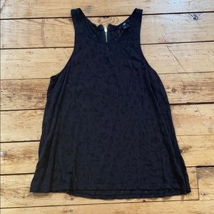 Black/sheer tank